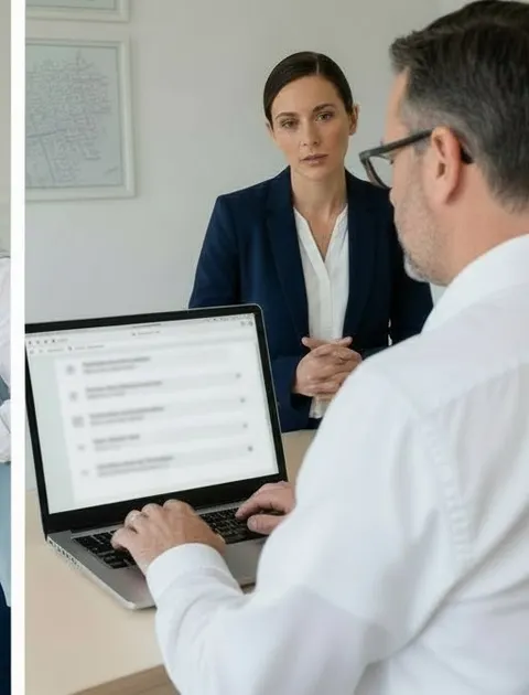They set up three plain categories for requests, and the support person writes the first note for the recurring e-signature fix.