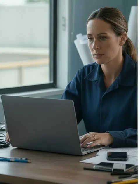 The office manager reads the request twice and reaches for the phone, then pauses because the project manager is out of signal.