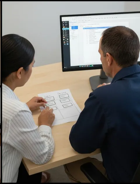 They sort the report fields into allowed and not allowed, and the consultant sets up the approved tool with a drafting prompt for one section only.