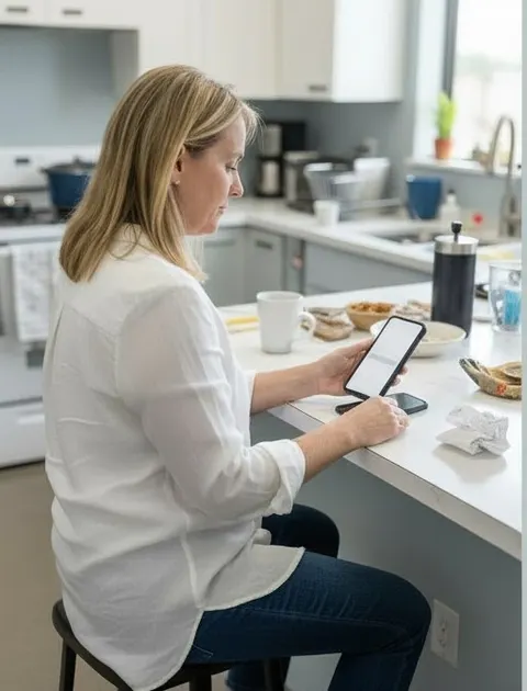 The homeowner scrolls to the bottom, sees a bare name-and-email form and puts the phone down.