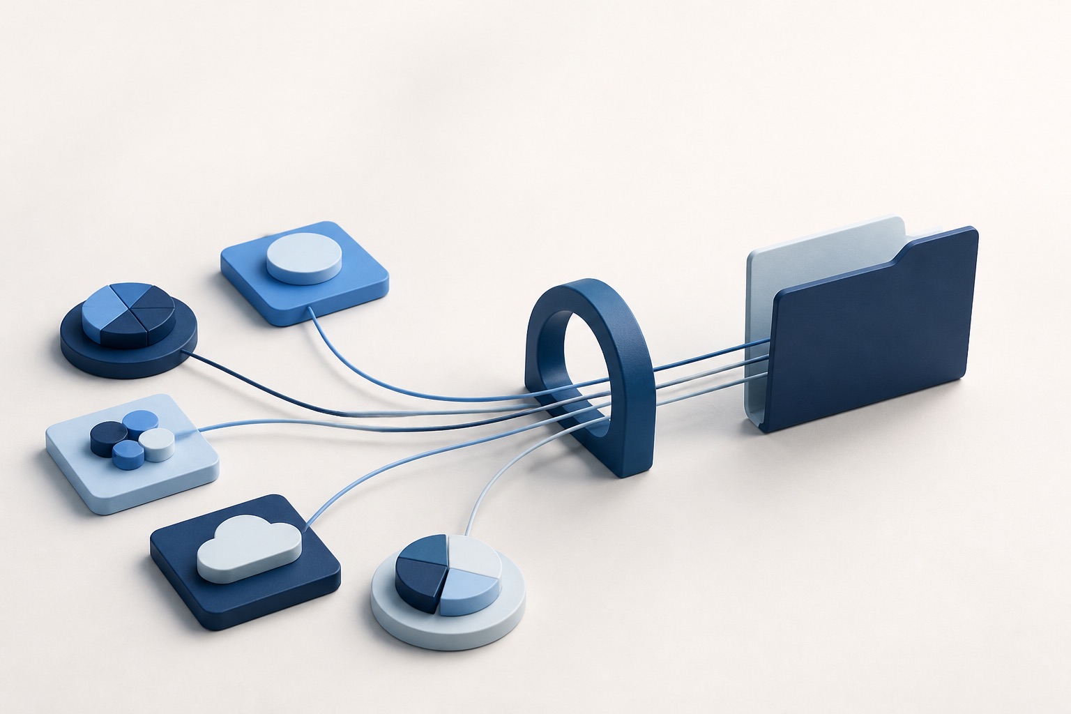 Abstract connected workspace tools passing through a single review point